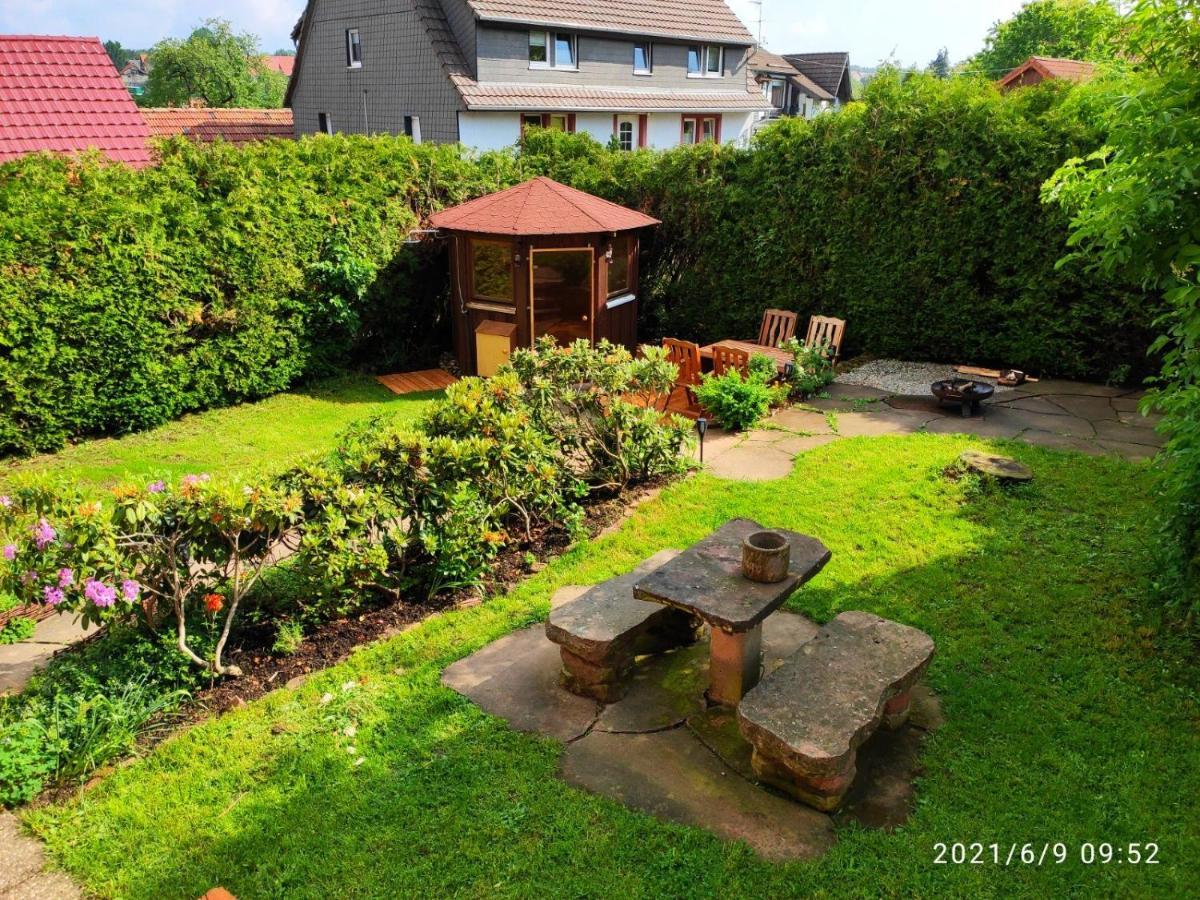 Ferienhaus Marré - mit Grill, Feuerstelle und Gartensauna Waldbrunn  Extérieur photo
